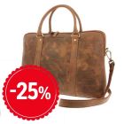Dames laptoptas 15,6" in mat bruin vintage ecoleer - Hazel