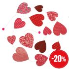 Papieren verticale slinger met rode hartjes - Corazon