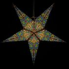 Papieren kerstster Ø60 cm met verlichting - Jaipur groen
