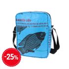Unisex schoudertas van gerecyclede visvoerzakken - Kosal vis blauw