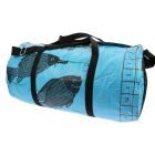 Weekend- of sporttas 40 L van gerecyclede cementzakken - Jumbo L vis blauw