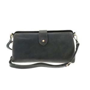 SAMPLE SALE - Leren damestas met dokters-/beugelsluiting - antraciet 
