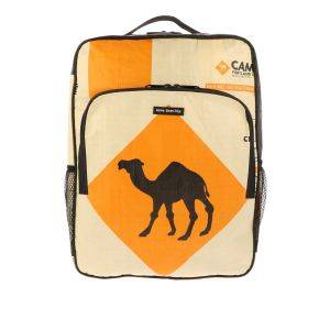 Laptop rugtas 15.6 inch van gerecyclede cementzakken - Trong kameel 