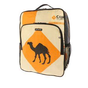 Laptop rugtas 15.6 inch van gerecyclede cementzakken - Trong kameel 