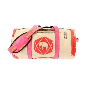 Weekend- of sporttas 31 L van gerecyclede cementzakken - Jumbo M olifant roze