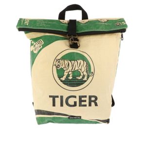 Rolltop rugtas van gerecyclede cementzakken - Tantor tijger