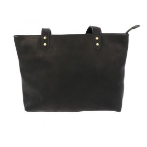 SAMPLE - Shopper tas van mat eco leer - Emily - zwart