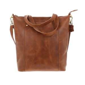 SAMPLE SALE - Shopper tas van mat bruin vintage eco leer 