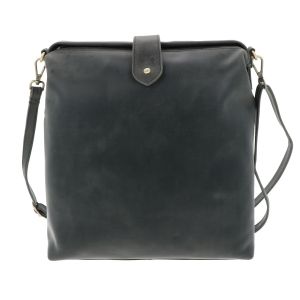 SAMPLE SALE - Leren shopper met dokters-/beugelsluiting - antraciet