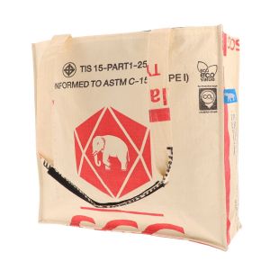 Small shopper van gerecyclede cementzakken - Lundy olifant