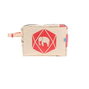 Milieuvriendelijke toilettas van gerecyclede cementzakken - Washu S olifant