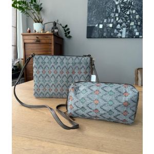 Cadeauset Nepalese handgemaakte tassen – Iccha & Naram (grijs) – Limited Edition met korting!