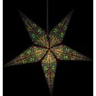 Papieren kerstster Ø60 cm incl. verlichtingskabel - Jaipur groen