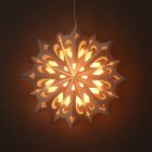 Kerstster wit papier decoratieve hanglamp Ø60 cm Kamala - incl. verlichtingsset