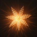 Papieren kerstster wit Ø60 cm Tara - incl. verlichtingsset