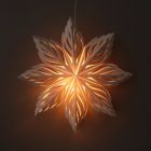 Kerstster wit papier decoratieve hanglamp Ø60 cm Lalita - incl. verlichtingsset