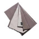 Bamboe plaid of terrasdeken – XingJa taupe/crème