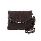 Kleine, eenvoudige crossbody tas van vintage eco leer