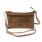 Handtasje van mat bruin vintage eco leer - Hailey 