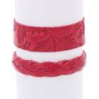 Flor & Trenza: set hippe armbanden - roze