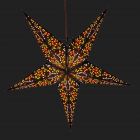 Papieren kerstster Ø60 cm incl. verlichtingskabel - Jaipur oranje/geel