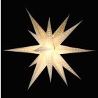Moravian multipoint 3D kerstster - wit - incl. verlichtingsset