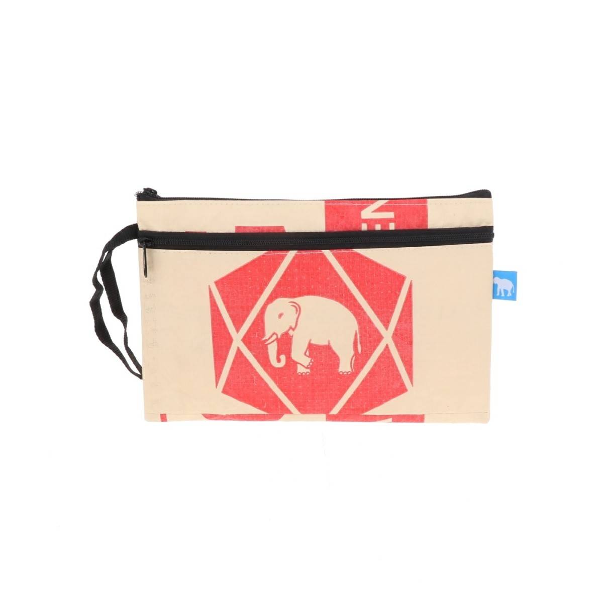 Etui of pennenzak van gerecyclede cementzakken Ravi olifant