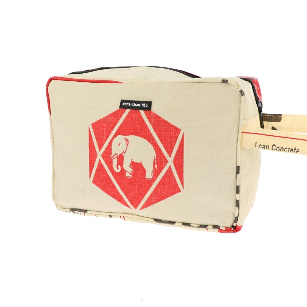 Grote toilettas 5,6 L van gerecyclede cementzakken Yindee olifant