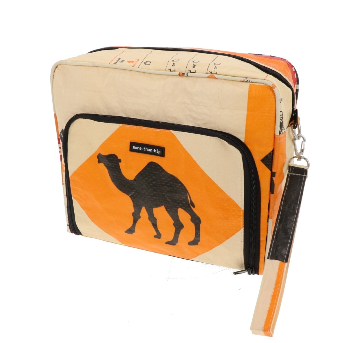 XL toilettas 6,5 L van gerecyclede cementzakken Lexi kameel