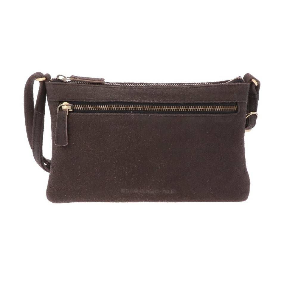 Handtasje van mat eco leer Hailey donkertaupe