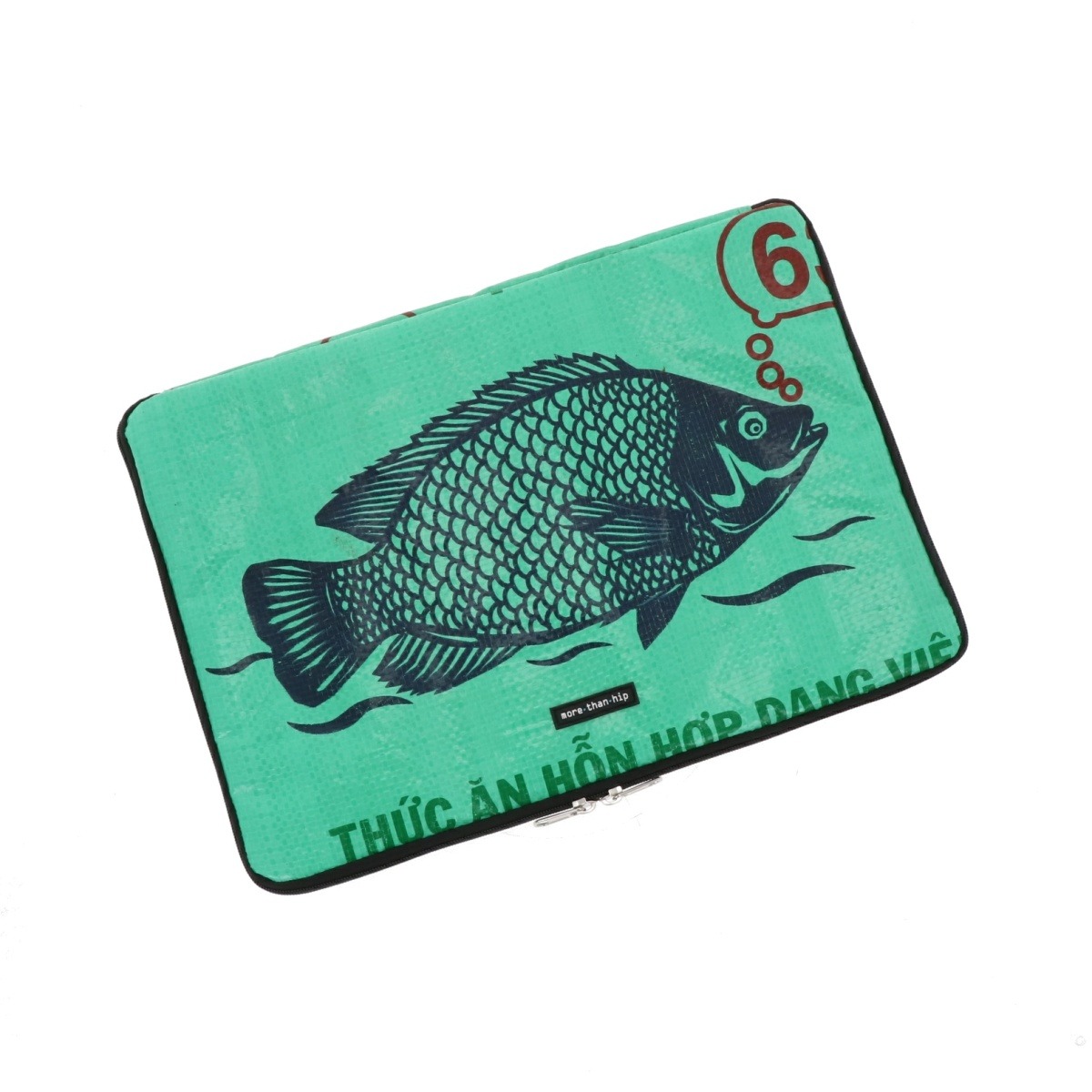 15,6 inch laptophoes van gerecyclede visvoerzakken Manoa vis groen