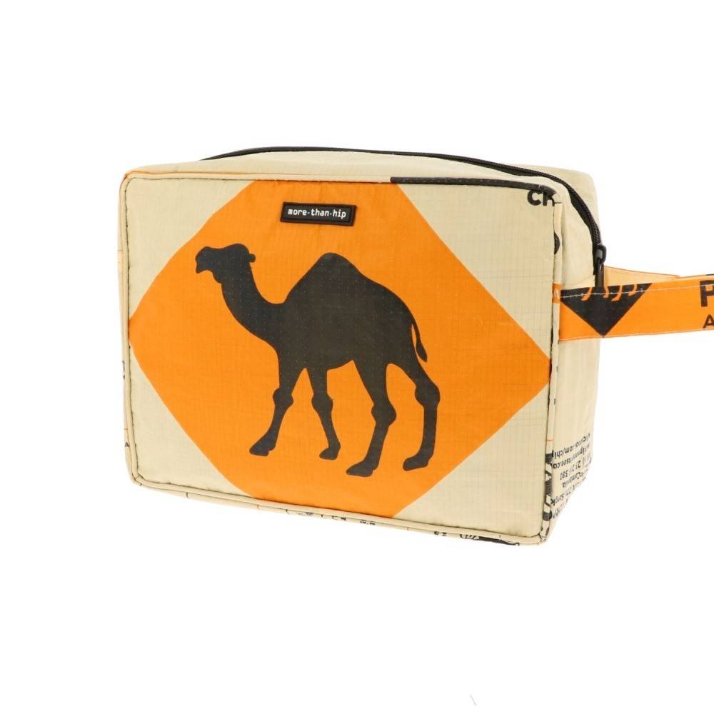 Grote toilettas 5,6 L van gerecyclede cementzakken Yindee kameel