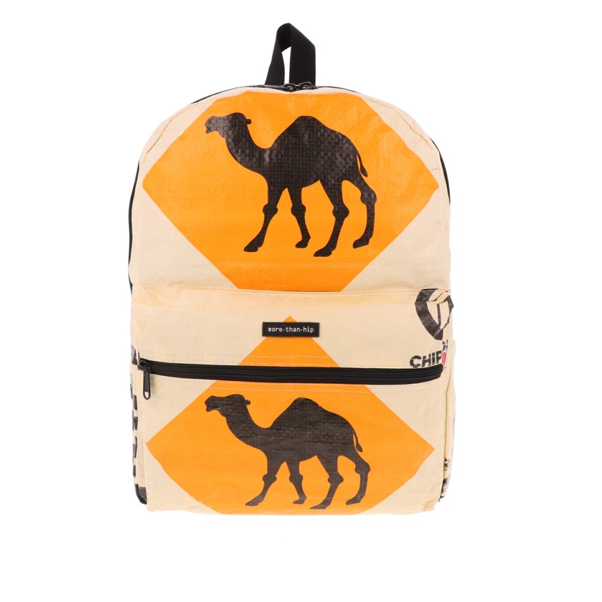 Lichtgewicht Rugzakje A4 formaat van Gerecyclede Cambodjaanse Cementzak CemLite kameel