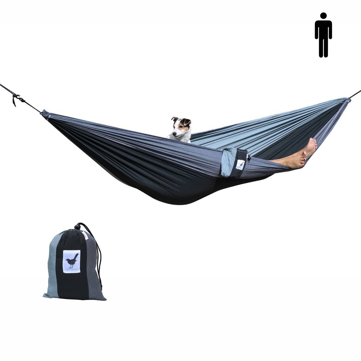 SINGLE 1 persoons (reis)hangmat Shades of grey