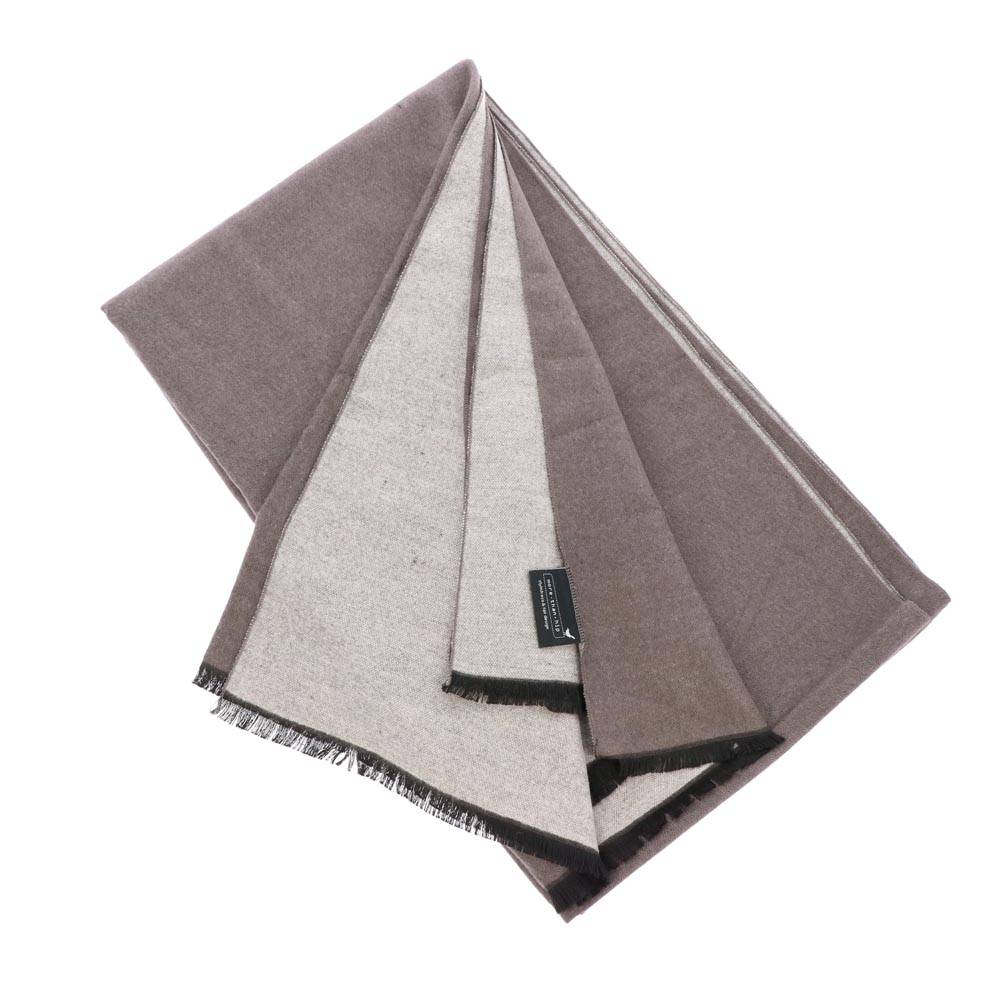 Bamboe plaid of terrasdeken– XingJa taupe crème