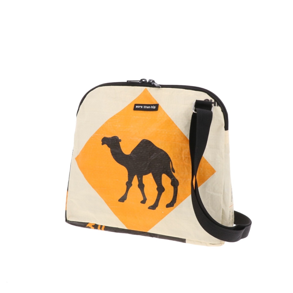 Basic Dames Schoudertas van gerecyclede cementzak Amara kameel