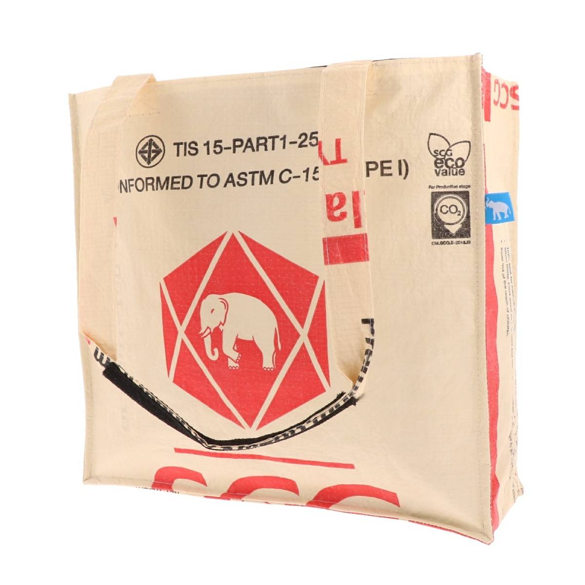 Small shopper van gerecyclede cementzakken Lundy olifant