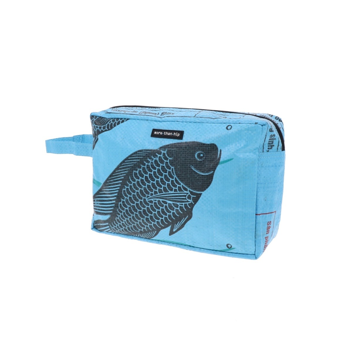 Medium toilettas 4,2 L van gerecyclede visvoerzakken Washu vis blauw