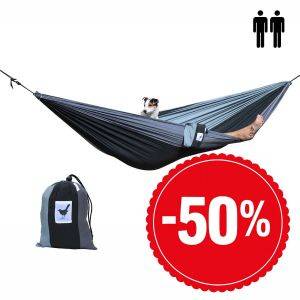 XXL 2 persoons (reis)hangmat Shades of grey
