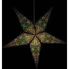 Papieren kerstster Ø60 cm incl. verlichtingskabel - Jaipur groen