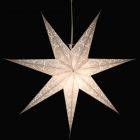 Papieren kerstster Ø 60 cm incl. verlichtingskabel - Sumana wit