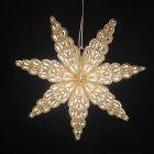 Papieren kerstster wit Ø60 cm Tara - incl. verlichtingsset