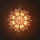 Kerstster wit papier decoratieve hanglamp Ø60 cm Kamala - incl. verlichtingsset