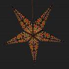 Papieren kerstster Ø60 cm incl. verlichtingskabel - Jaipur oranje/geel